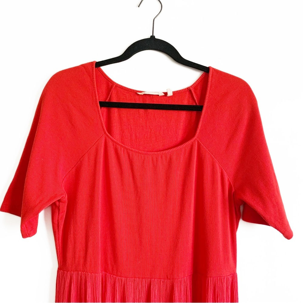 Soft Surroundings Briar Boho Fiery Red Tiered Maxi Dress Large - Picture 4 of 10